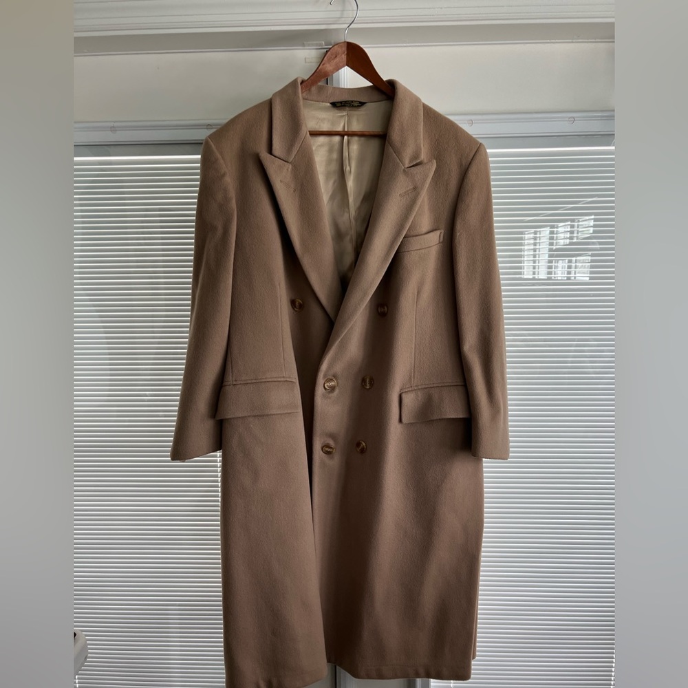 BW Harris wool double breasted trenchcoat 46R